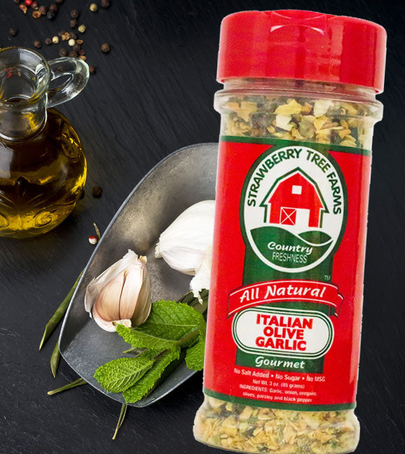gourmet olive garlic spices seasonings flavors